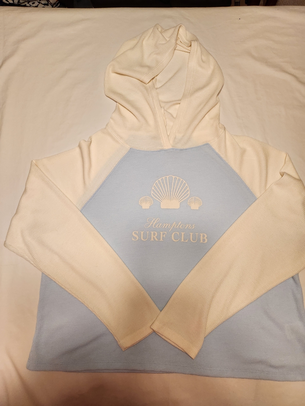Pink Republic Hamptons Surf Club Waffle Knit Hoodie Women’s XL